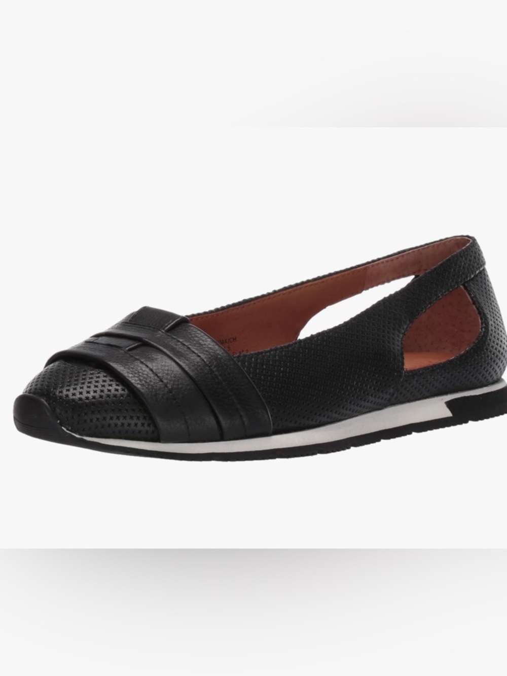Gentle Souls Black Leather Luca Straps 2 Flat Slip-on Sneaker Shoe